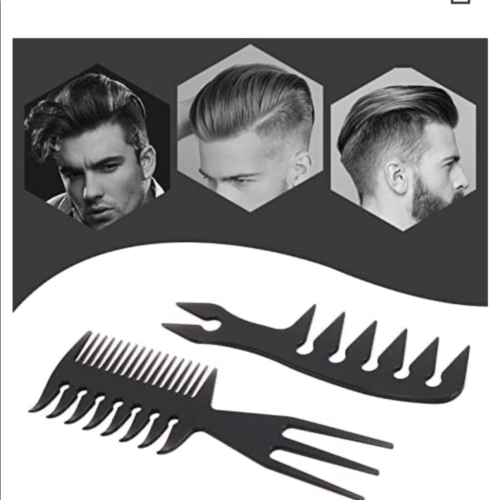 NEW - Hair Comb Styling Set -Tail Combs - Double Side Brushes Afro Pick